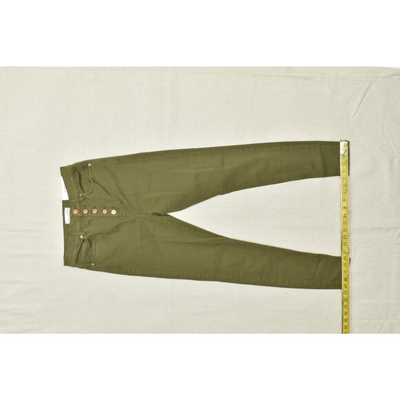 NEW LOFT Women's High Waist Skinny Ankle Jeans Size 26/2 Green Exposed Buttons - Picture 4 of 8